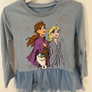 Disney Frozen Long Sleeve Shirt - Light Blue and Purple
